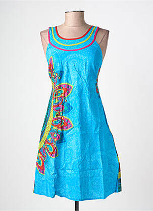 Robe courte sans manche sans manche bleu BAMBOO'S femme