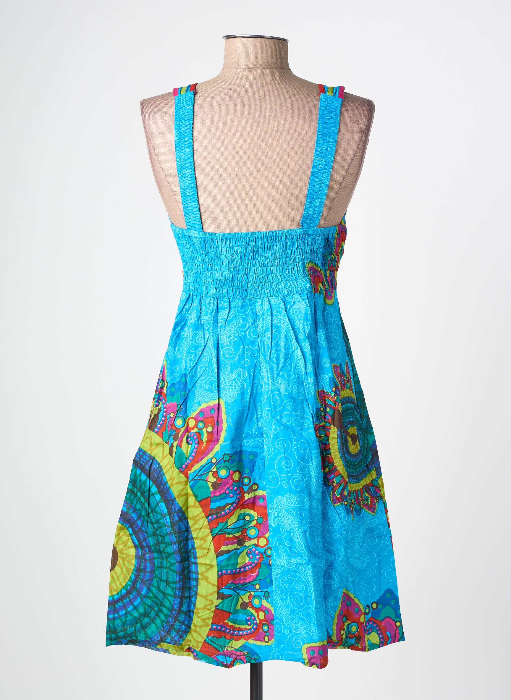 Robe courte sans manche sans manche bleu BAMBOO'S femme
