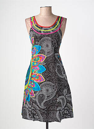 Robe courte sans manche sans manche noir BAMBOO'S femme