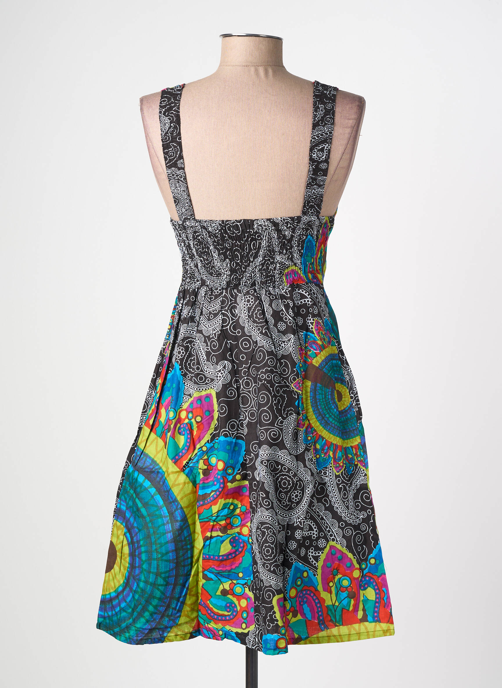 Robe courte sans manche sans manche noir BAMBOO'S femme