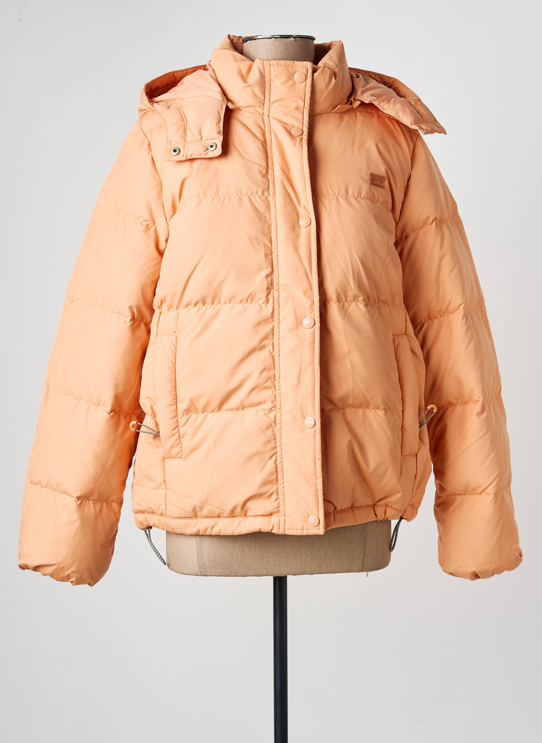 Doudoune manches longues a capuche orange LEVI'S femme