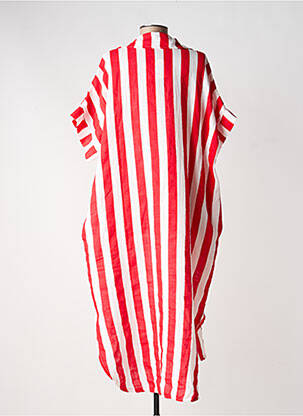 Robe longue manches courtes manches courtes rouge ESTEE BROWN femme