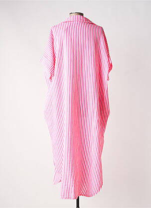 Robe longue manches courtes manches courtes rose ESTEE BROWN femme