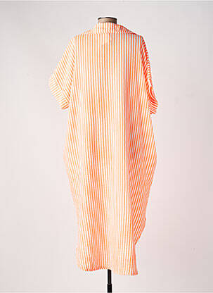 Robe longue manches courtes manches courtes orange ESTEE BROWN femme