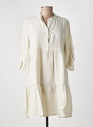 Robe courte manches 3/4 manches 3/4 gris NAIS femme