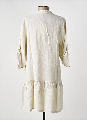 Robe courte manches 3/4 manches 3/4 gris NAIS femme