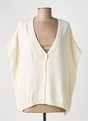 Gilet manches longues manches 3/4 beige O'MER femme