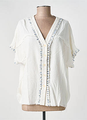 Chemisier manches courtes manches courtes beige MAMOUCHKA femme