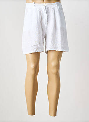 Short coupe large taille normale blanc NAIS femme