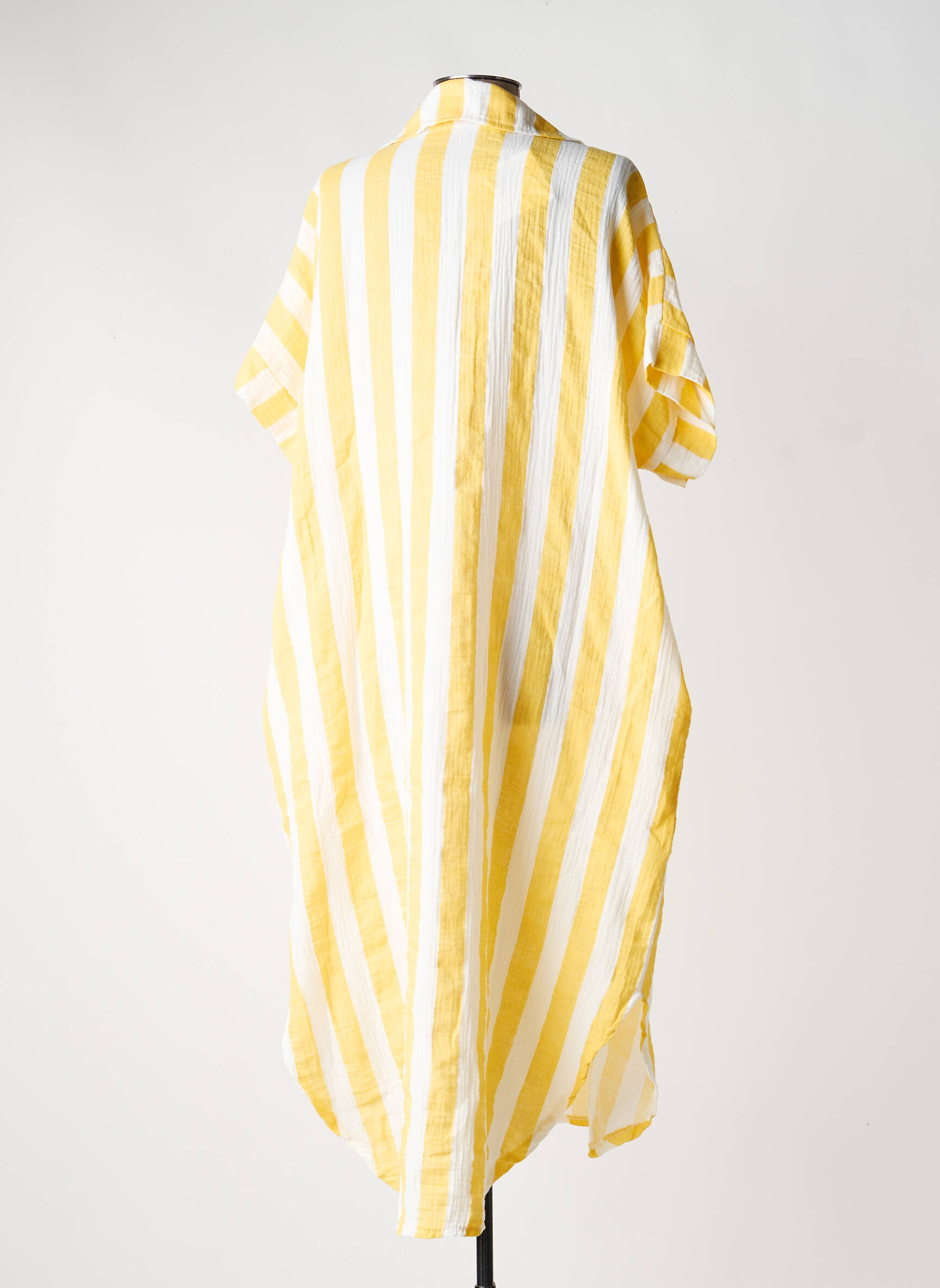 Robe longue manches courtes manches courtes jaune ESTEE BROWN femme