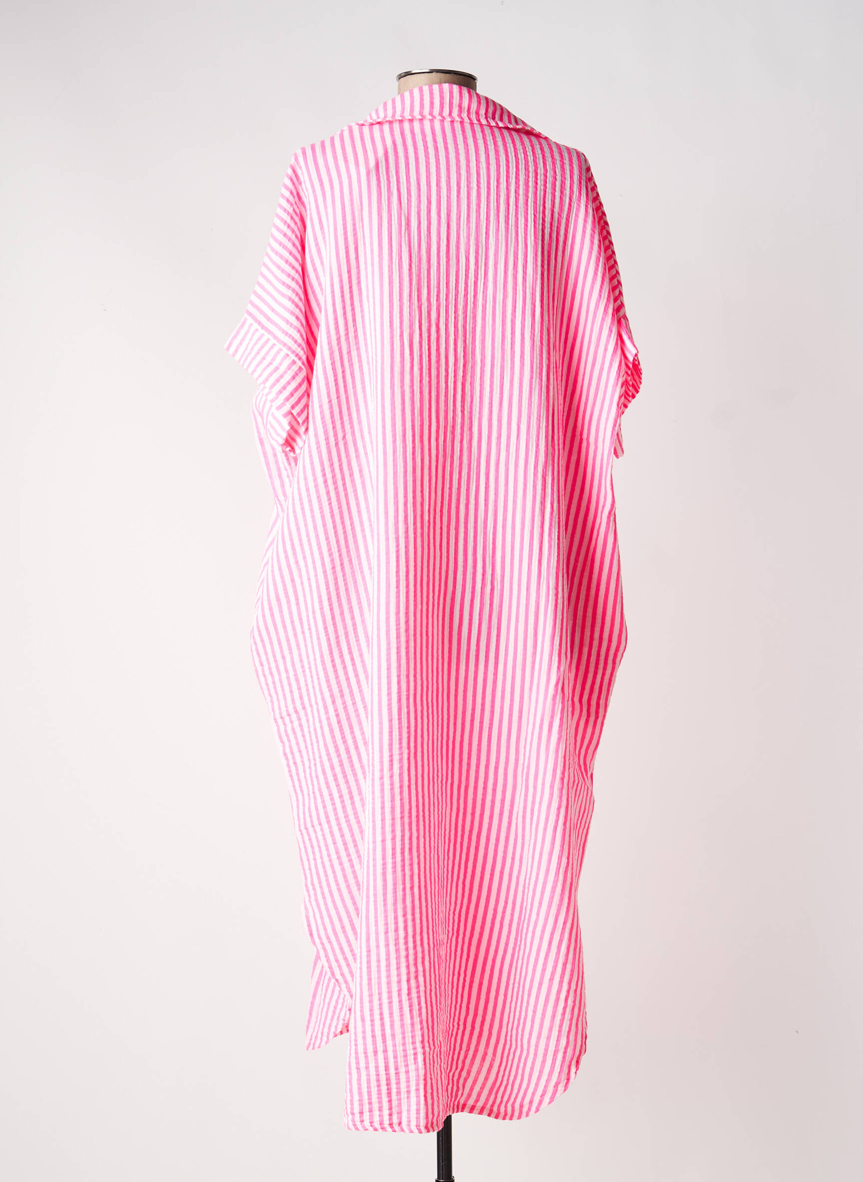 Robe longue manches courtes manches courtes rose ESTEE BROWN femme