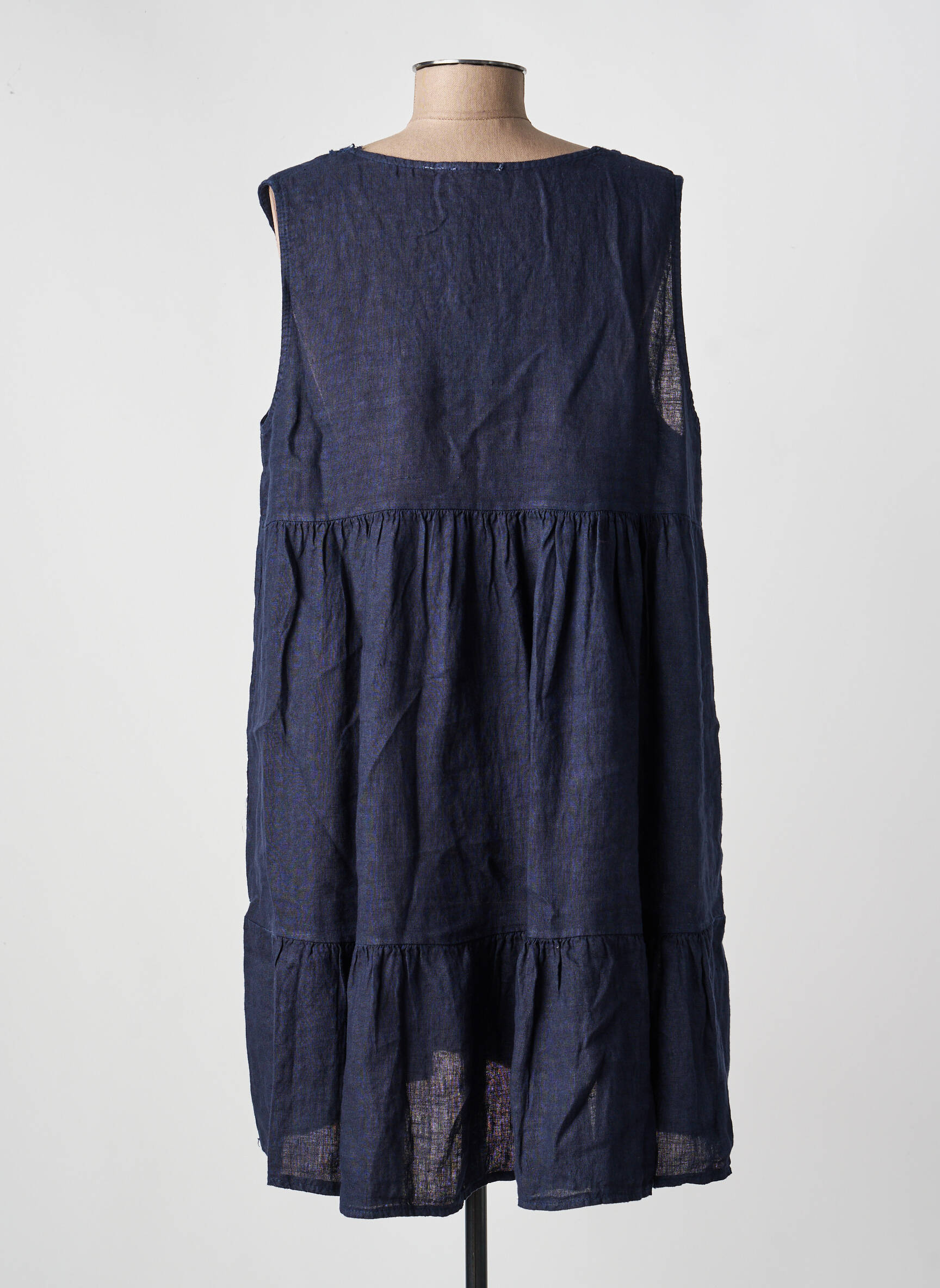 Robe courte sans manche sans manche bleu NAIS femme