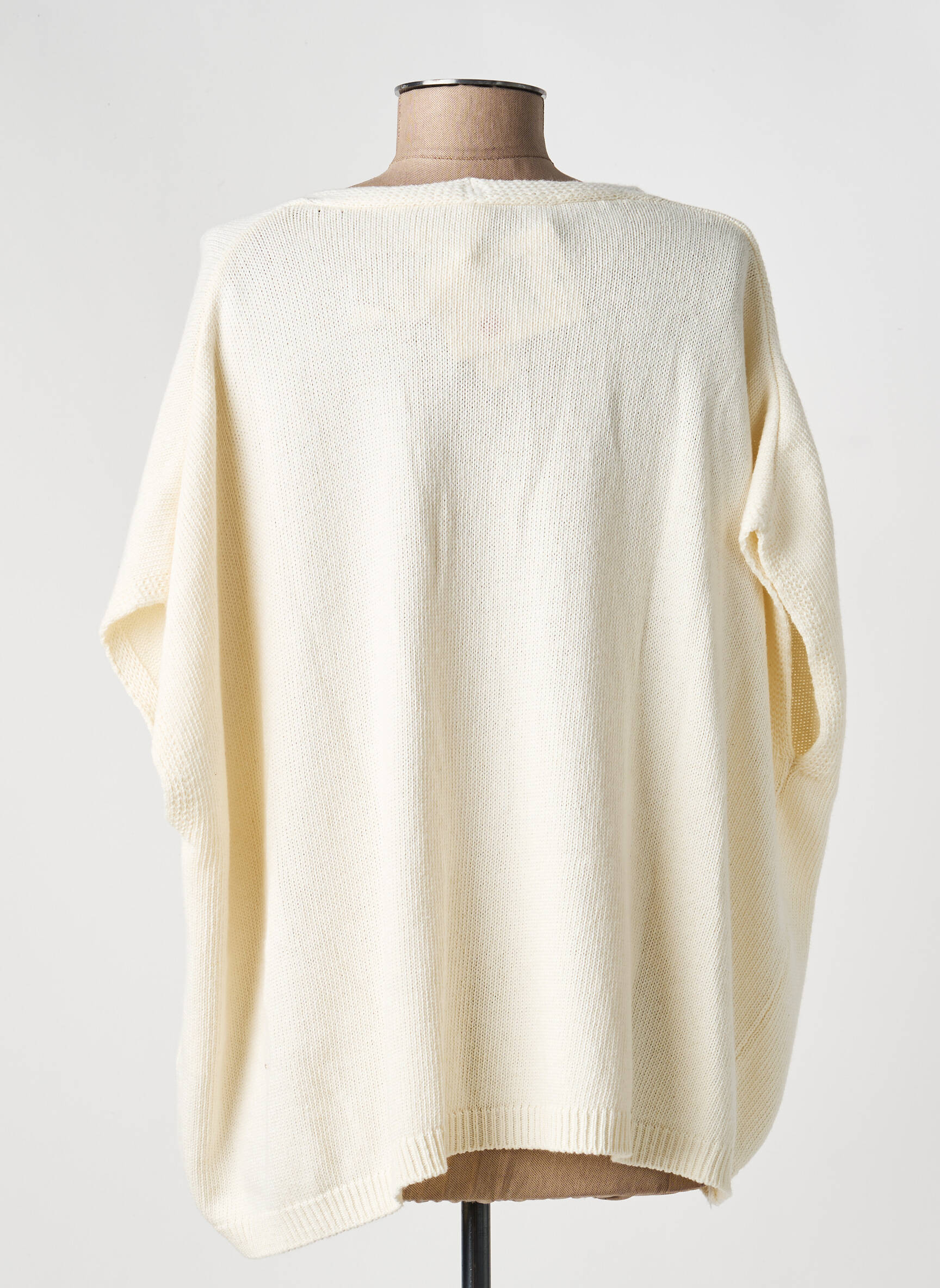 Gilet manches longues manches 3/4 beige O'MER femme