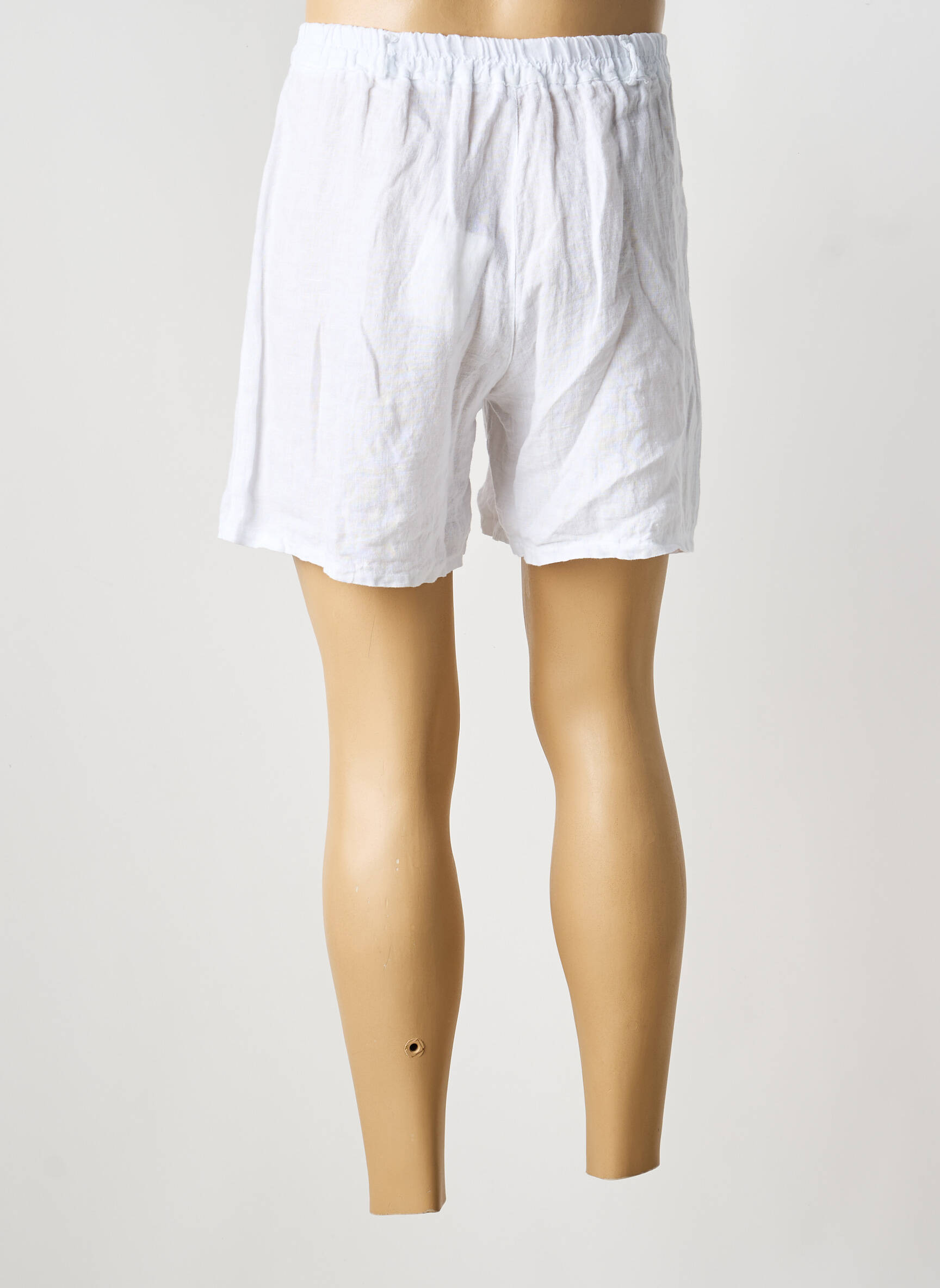 Short coupe large taille normale blanc NAIS femme