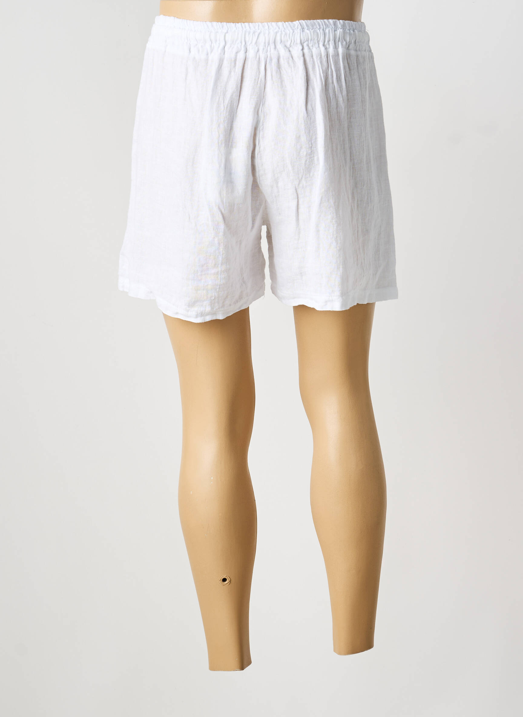 Short coupe large taille normale blanc NAIS femme