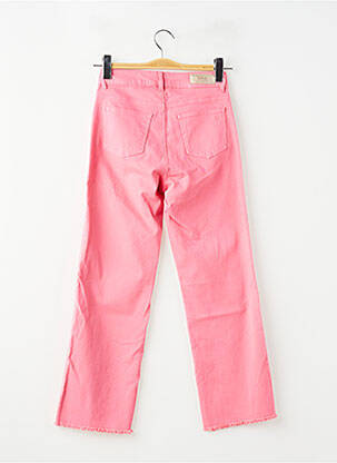 Jeans coupe droite taille haute taille haute rose SIGNE NATURE femme