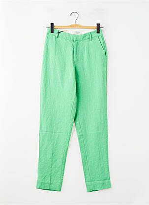 Pantalon chino fermeture zippée sous rabat avec crochet taille normale vert SCOTCH & SODA femme