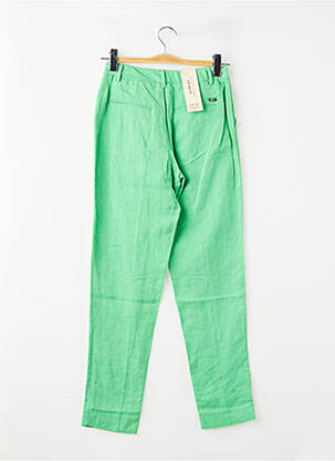 Pantalon chino fermeture zippée sous rabat avec crochet taille normale vert SCOTCH & SODA femme