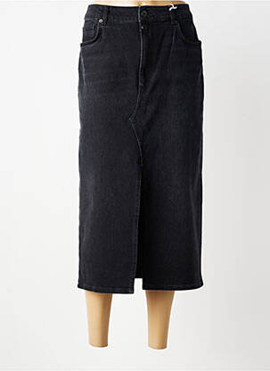 Jupe mi-longue stretch noir CUP OF JOE DENIM femme