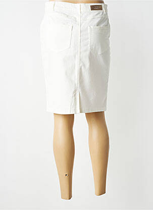 Jupe mi-longue coupe droite beige SIGNE NATURE femme