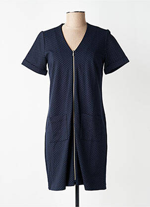 Robe courte manches courtes manches courtes bleu I.CODE (By IKKS) femme
