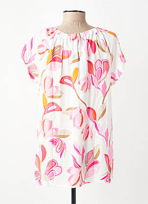Blouse tissage popeline manches courtes rose BETTY BARCLAY femme