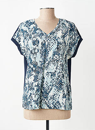 T-shirt col v manches courtes bleu STREET ONE femme