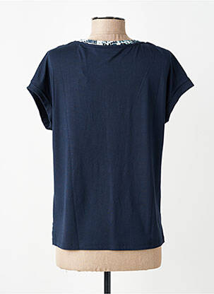 T-shirt col v manches courtes bleu STREET ONE femme