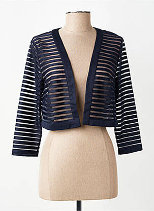 Gilet manches longues coupe cintrée bleu VERA MONT femme