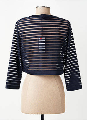 Gilet manches longues coupe cintrée bleu VERA MONT femme