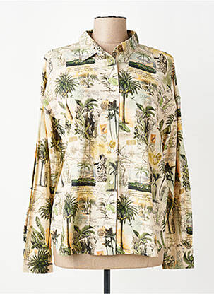 Chemisier coupe cintrée manches longues beige MKT STUDIO femme