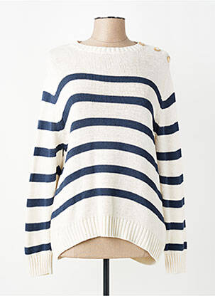 Pull stretch manches longues beige SIGNE NATURE femme