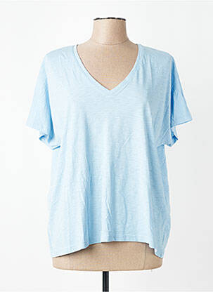 T-shirt col v manches courtes bleu ANONYM APPAREL femme