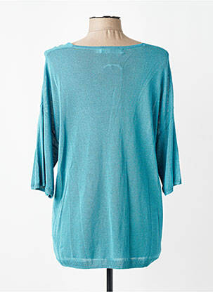 Pull col v manches 3/4 bleu NICE THINGS femme