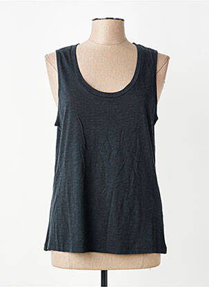 Débardeur stretch sans manche bleu AMERICAN VINTAGE femme
