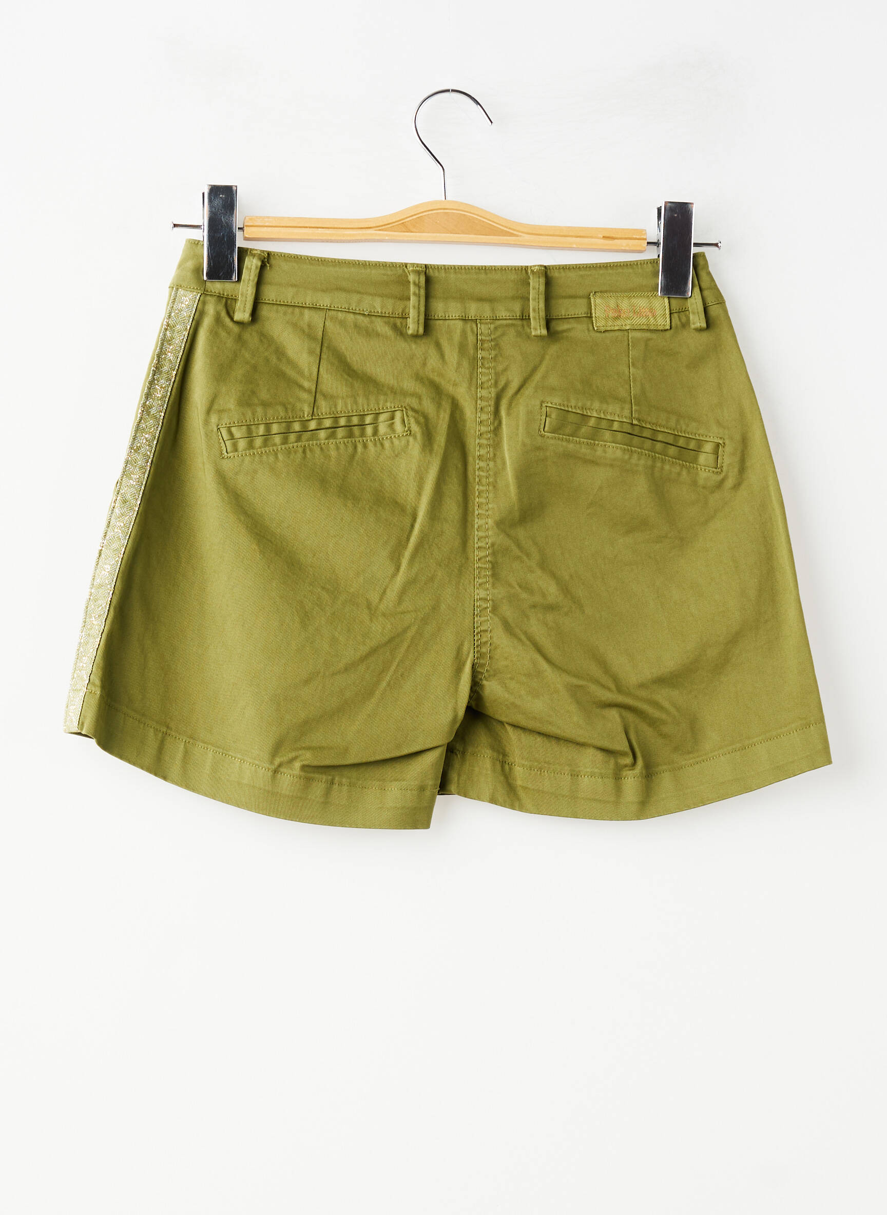 Short taille à pinces taille normale vert PAKO LITTO femme