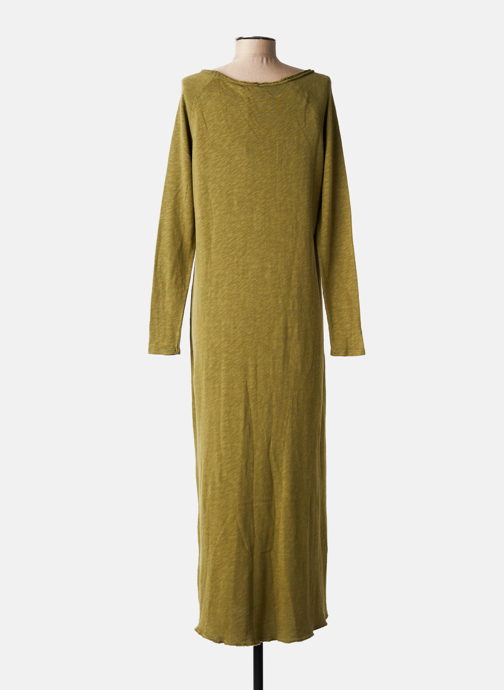 Robe longue manches longues manches longues vert AMERICAN VINTAGE femme