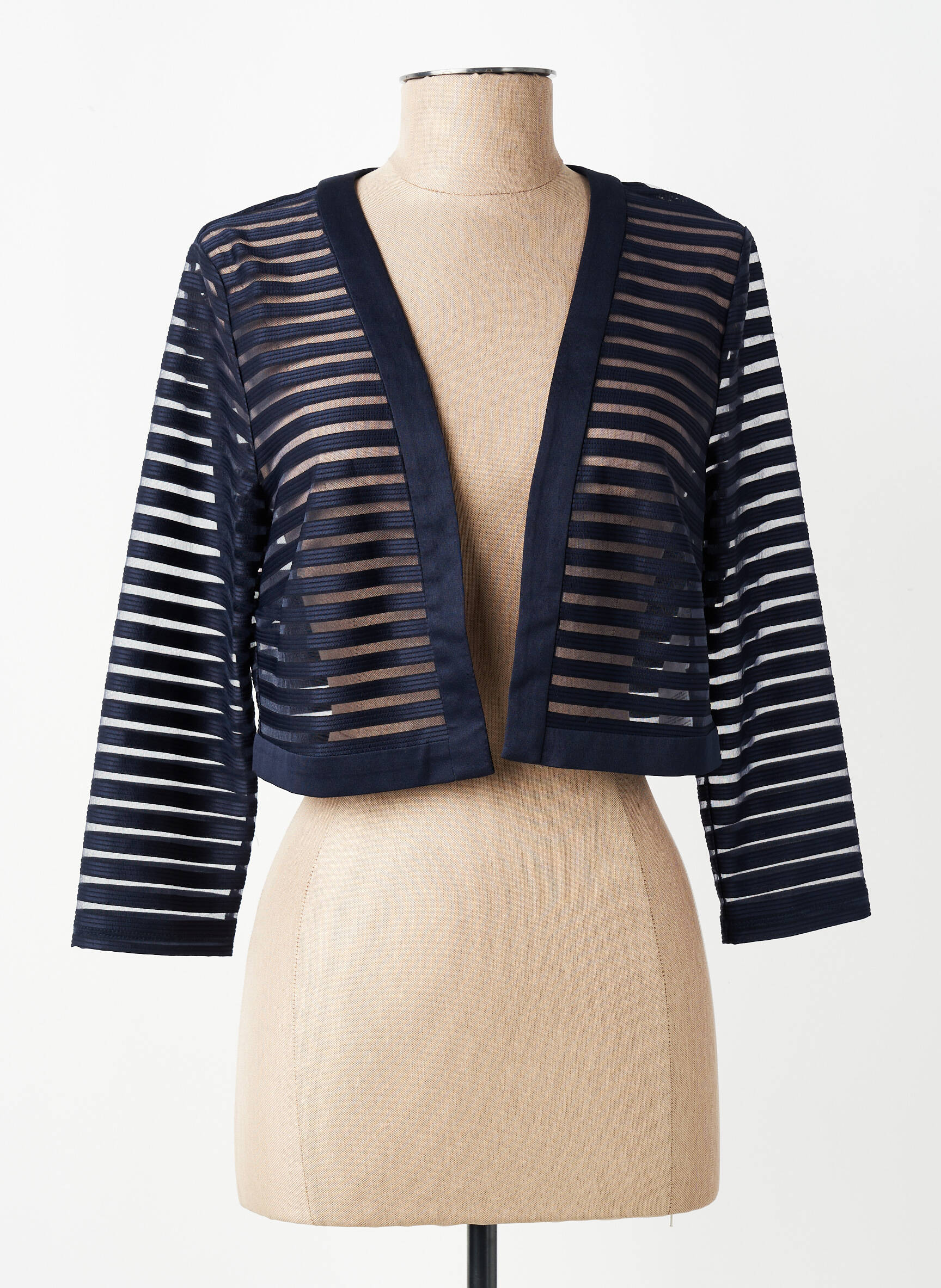 Gilet manches longues coupe cintrée bleu VERA MONT femme