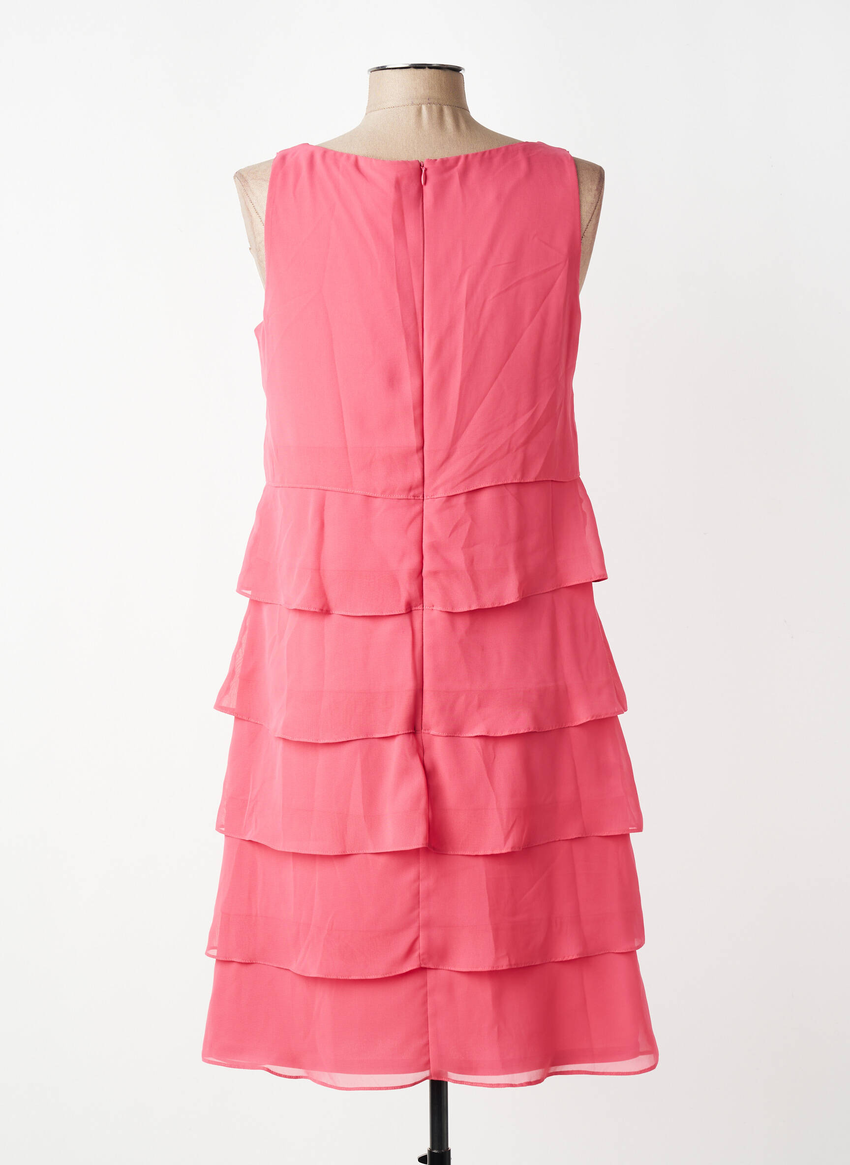 Robe mi-longue coupe fluide sans manche rose VERA MONT femme
