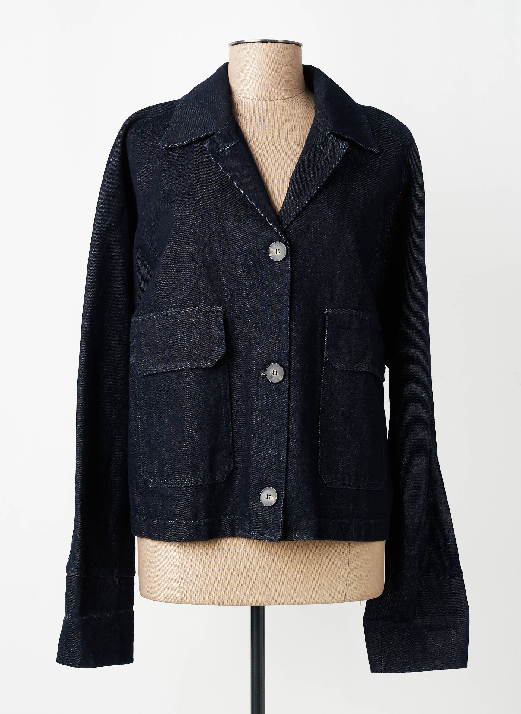 Veste casual coupe droite bleu O'MER femme