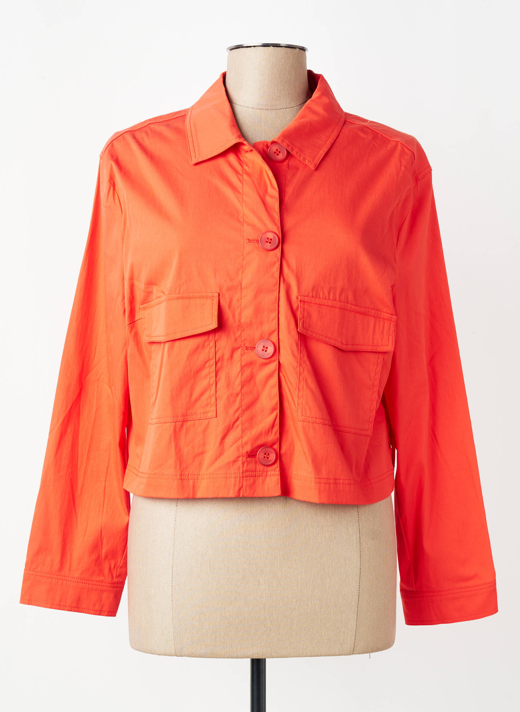 Veste casual poignets boutonnés avec fente orange ROBE LEGERE BY VERA MONT femme