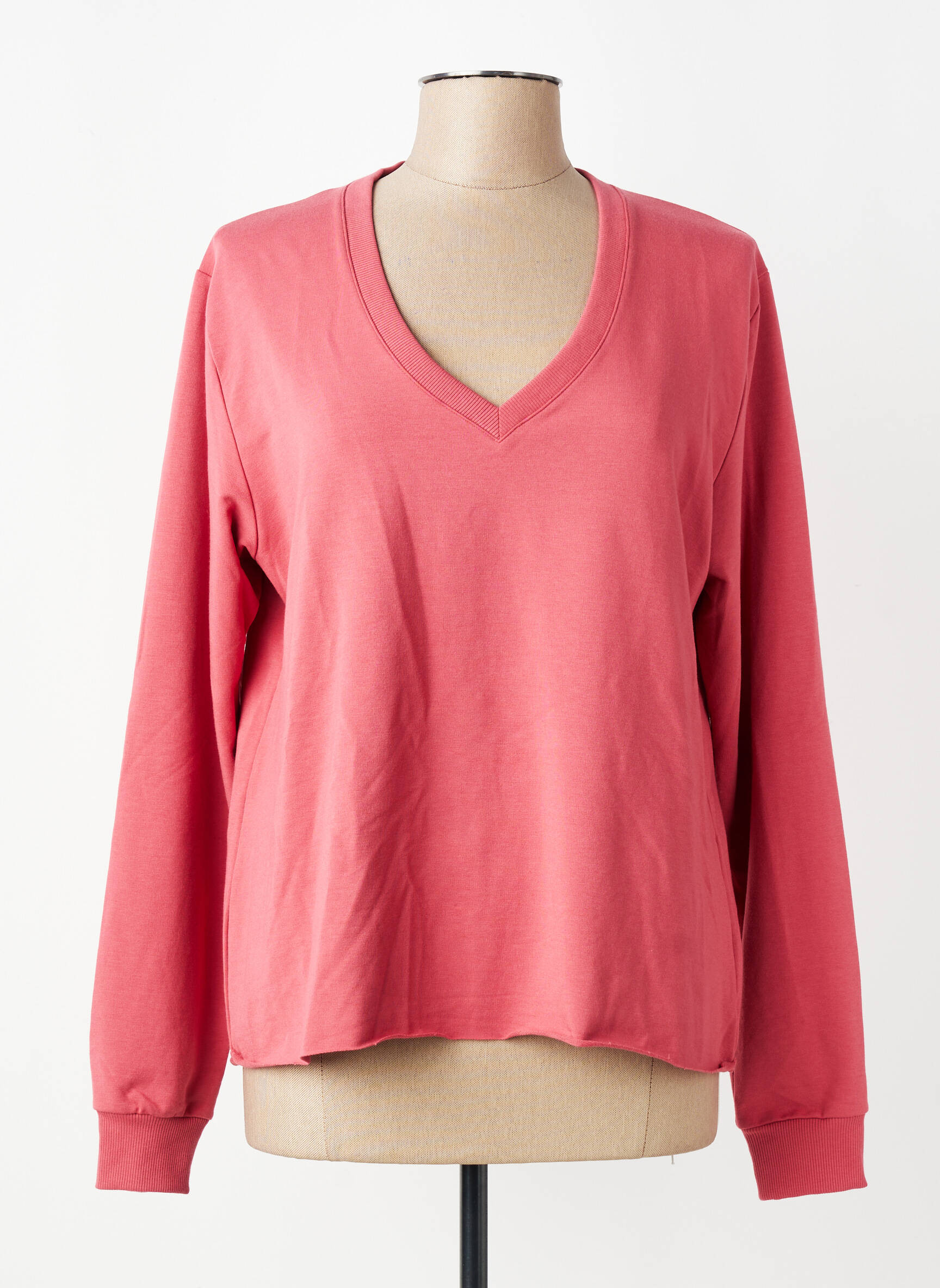 Sweat-shirt stretch manches longues rose ANONYM APPAREL femme