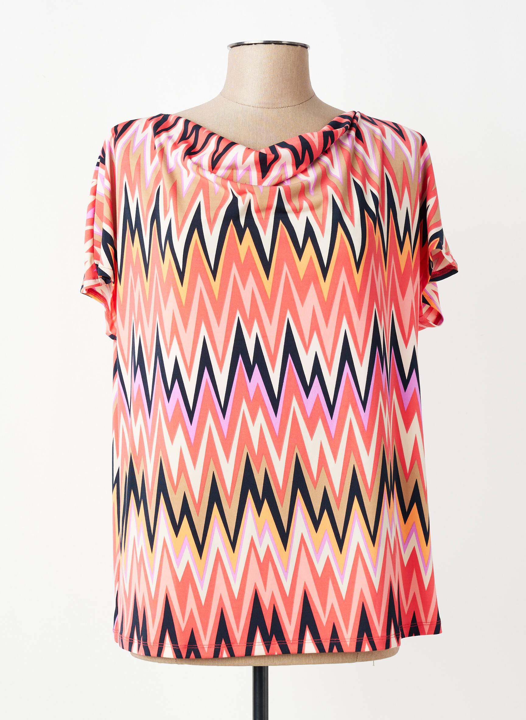 Top stretch manches courtes rose BETTY BARCLAY femme