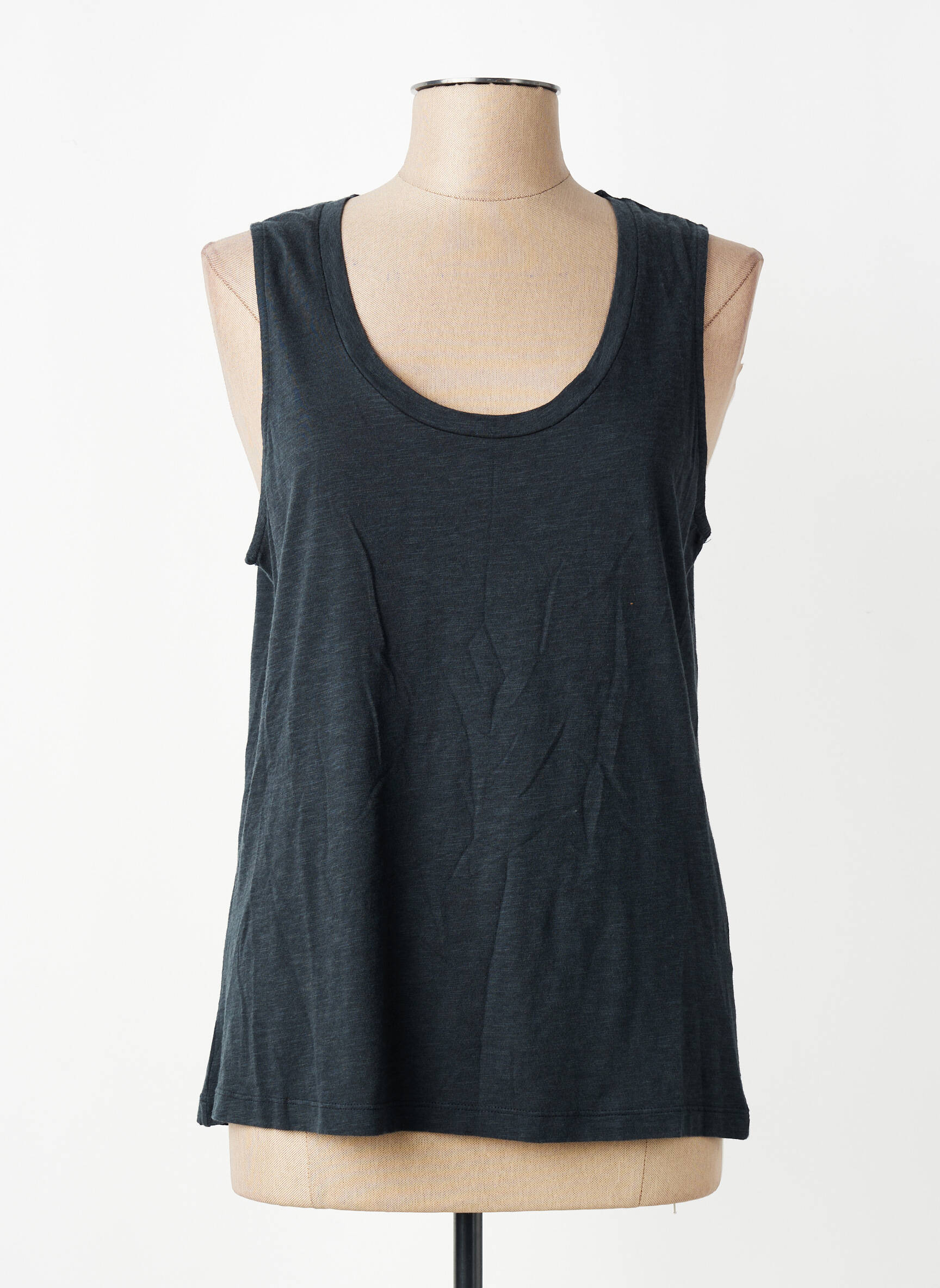 Débardeur stretch sans manche bleu AMERICAN VINTAGE femme