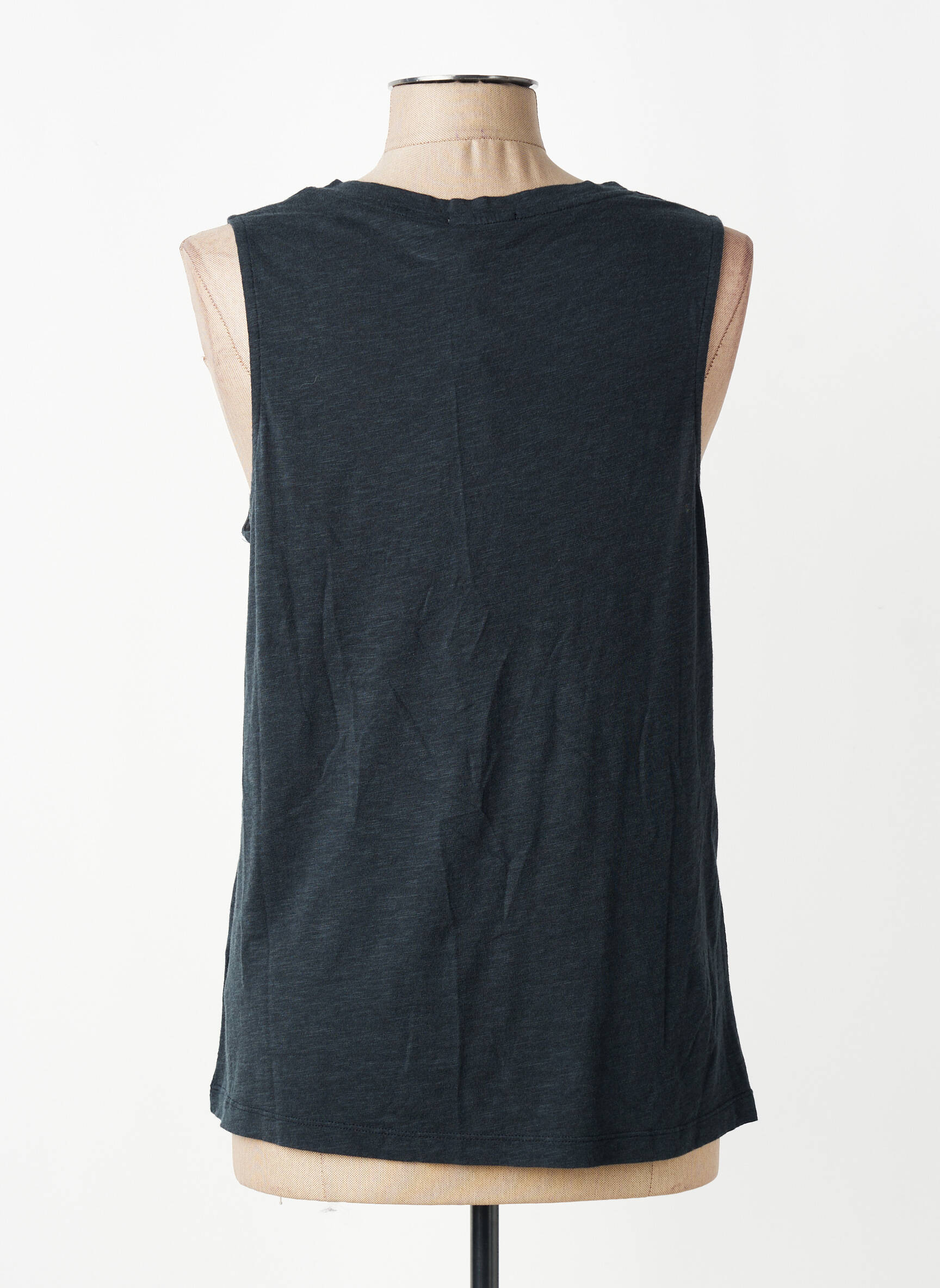 Débardeur stretch sans manche bleu AMERICAN VINTAGE femme