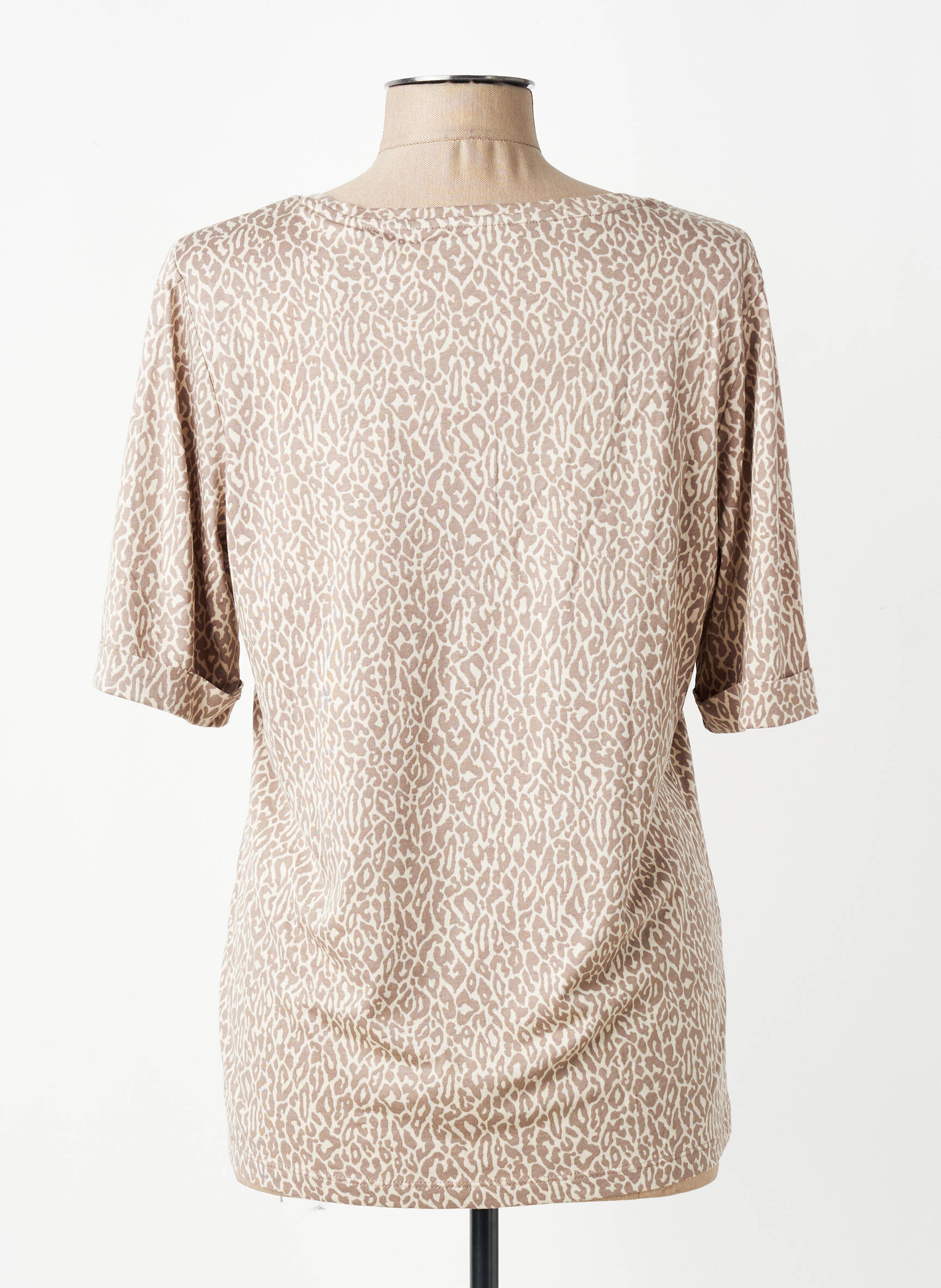 T-shirt stretch manches courtes beige STREET ONE femme