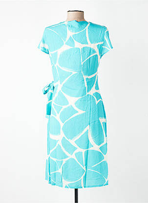 Robe courte manches courtes manches courtes bleu SIGNE NATURE femme