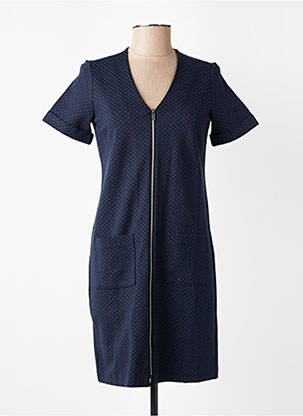 Robe courte manches courtes manches courtes bleu I.CODE (By IKKS) femme