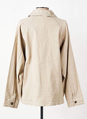 Veste casual poignets boutonnés avec fente beige HOD femme