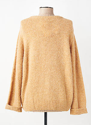 Gilet manches longues resserrée sur le bas beige AMERICAN VINTAGE femme